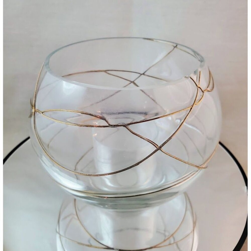 Vtg PartyLite Calypso Gold Collection Tealight Holder P7116 Retired PartyLite